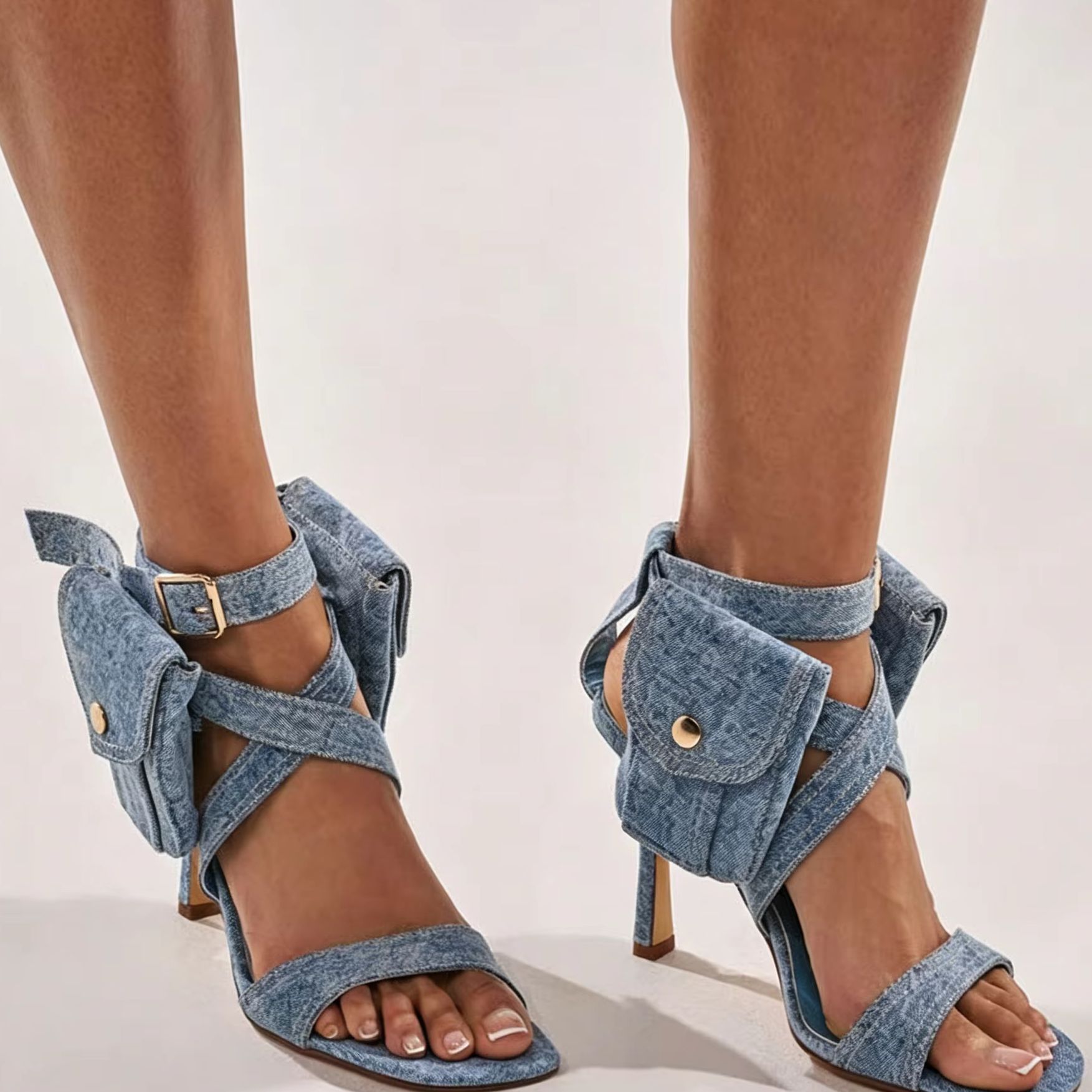 Women Blue Denim Pocket Ankle  - огляд і ціна Street Fashion Y2K