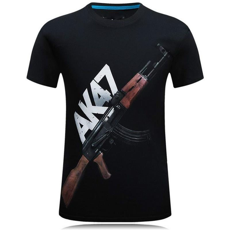 Tough Guy Style 3D Print T-shi - огляд і ціна Street Fashion For Short Guys