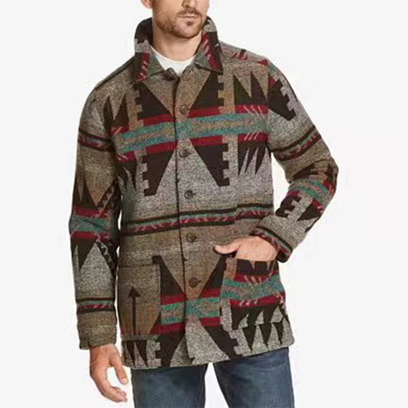 Casual Pocket Printed Long-sle - огляд і ціна Street Fashion Men 2025