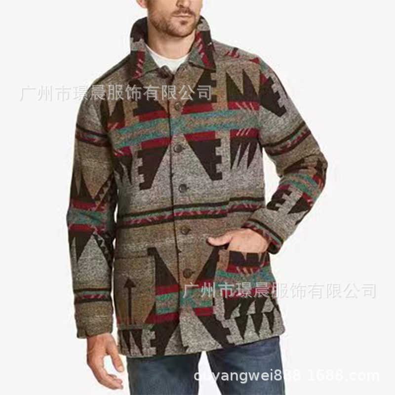 Casual Pocket Printed Long-sle - огляд і ціна Street Fashion Men 2025